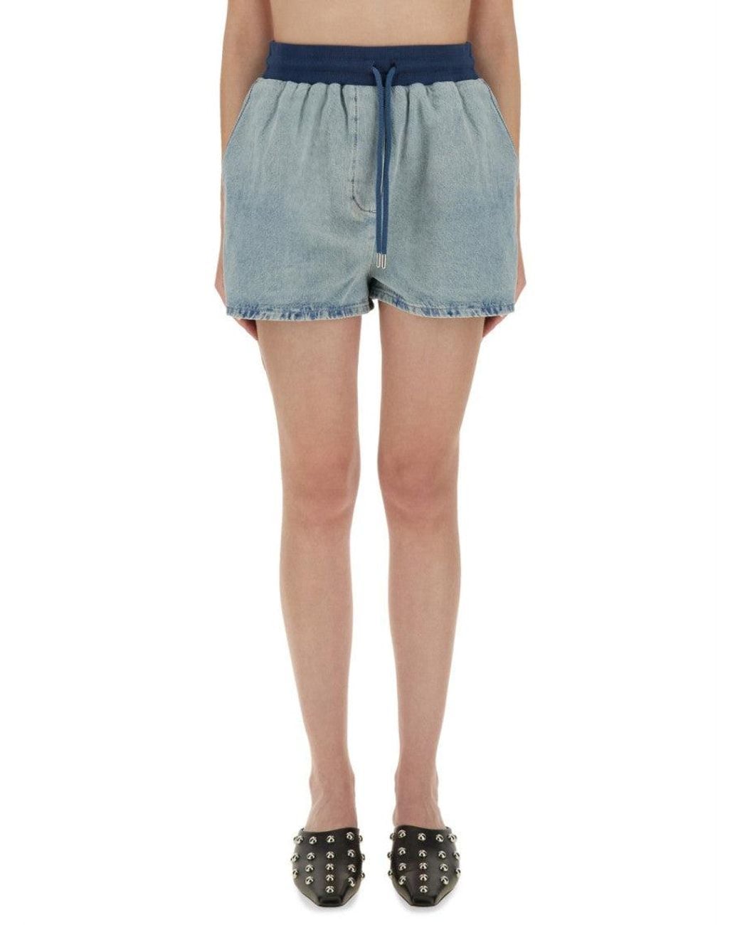 Moschino Blue Denim Ombre Shorts