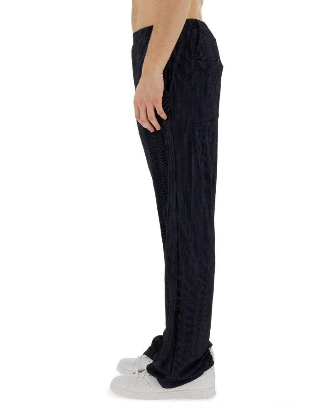 FAMILY FIRST Blue Dark Pleated Trousers for men