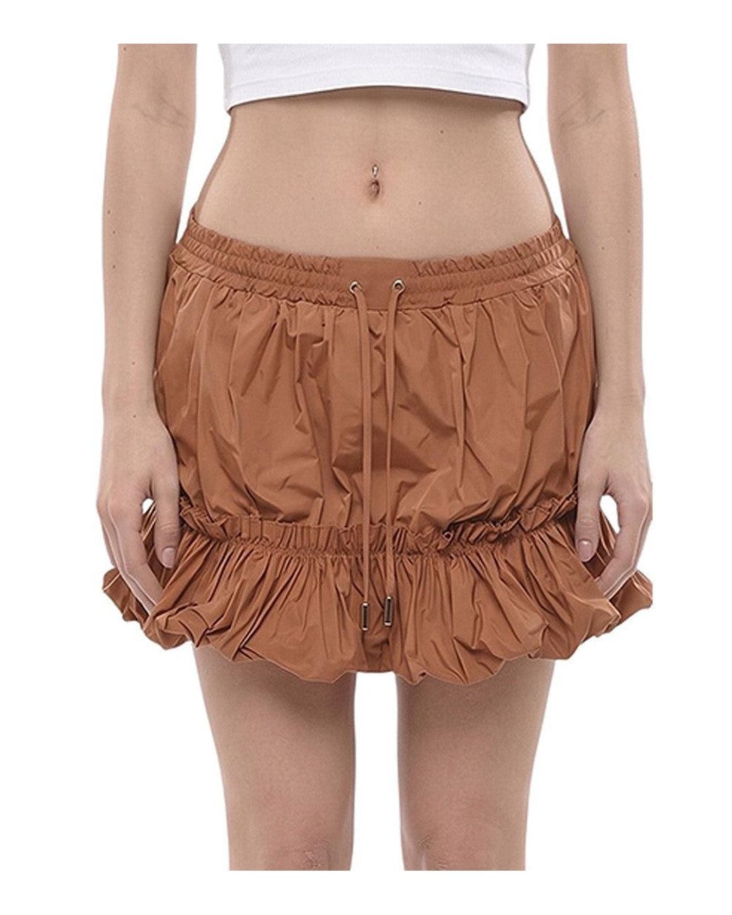 DSquared² Brown Solid Mini Skirt