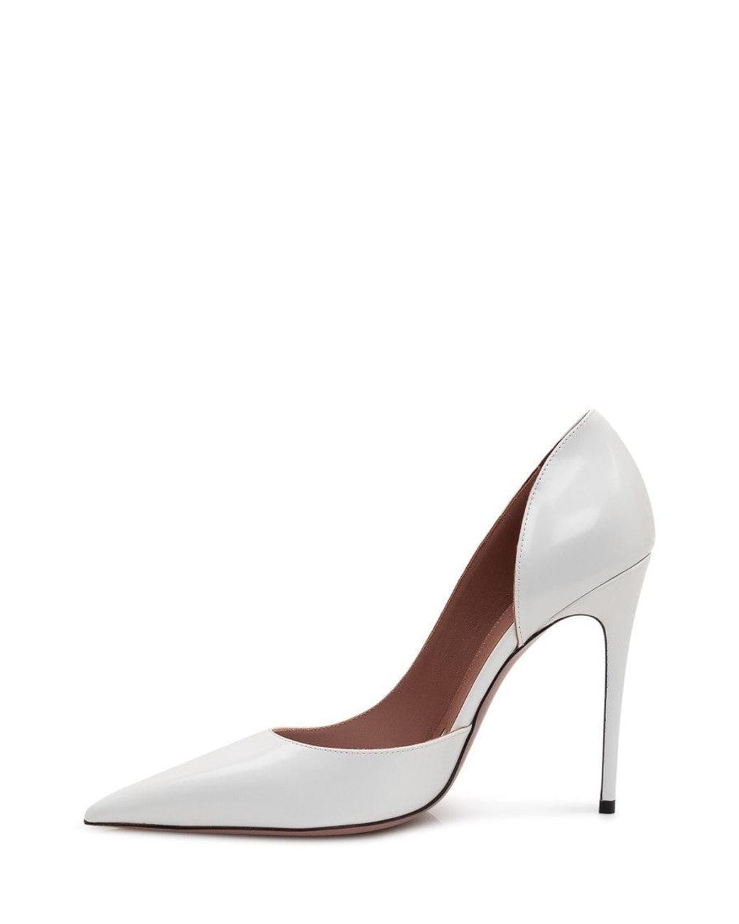 Paris Texas White Leather Pumps