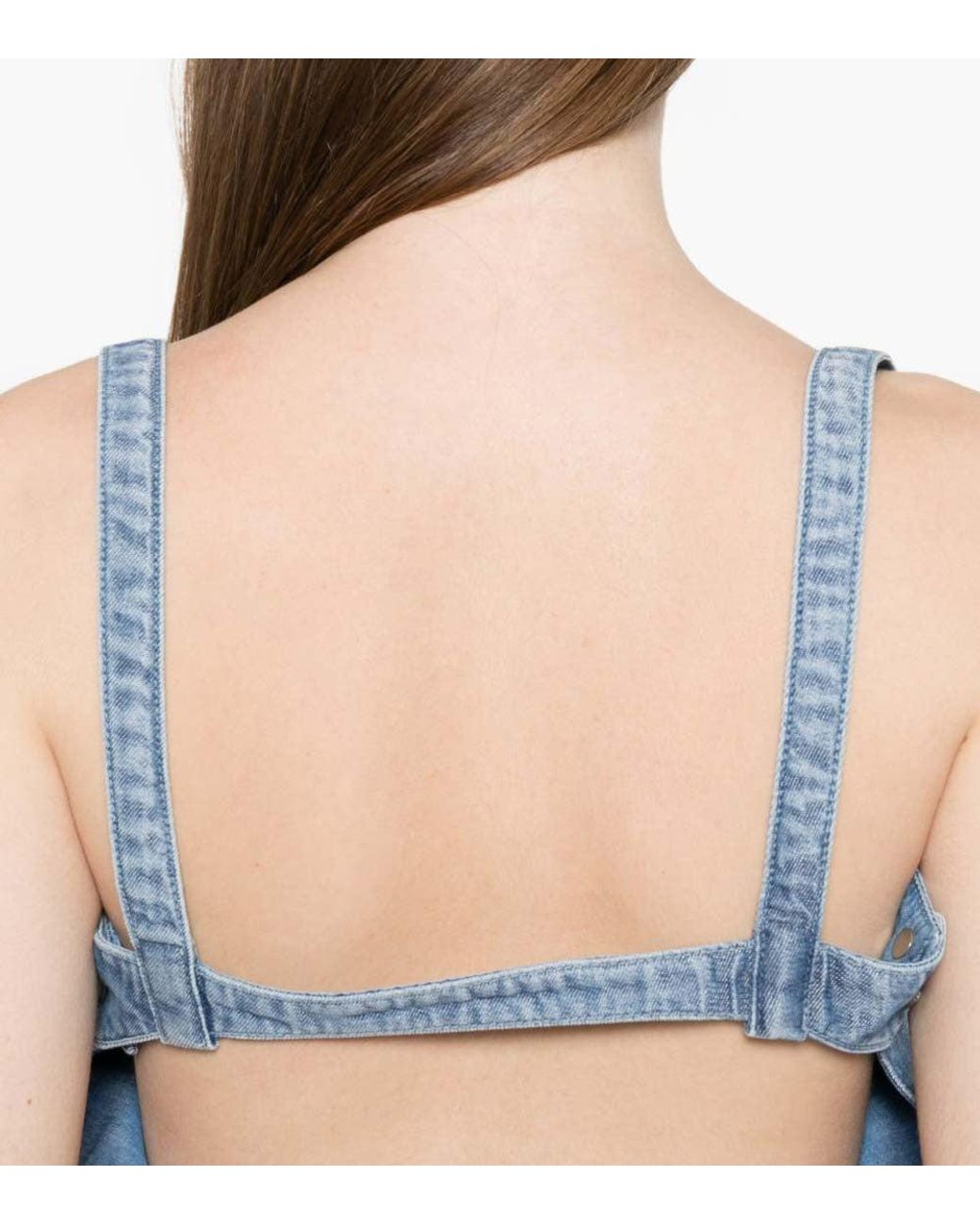 DIESEL Blue Light Square Neck Top