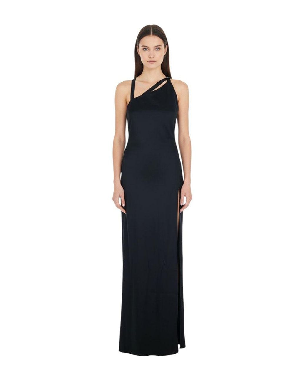 The Attico Blue One Shoulder Maxi Dress