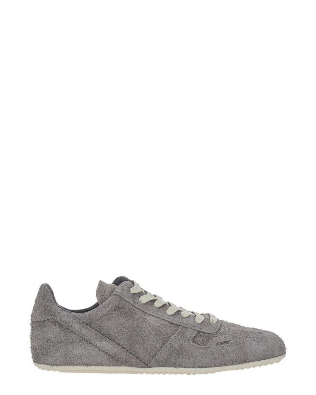 Rick Owens Gray Lace Up Sneakers for men