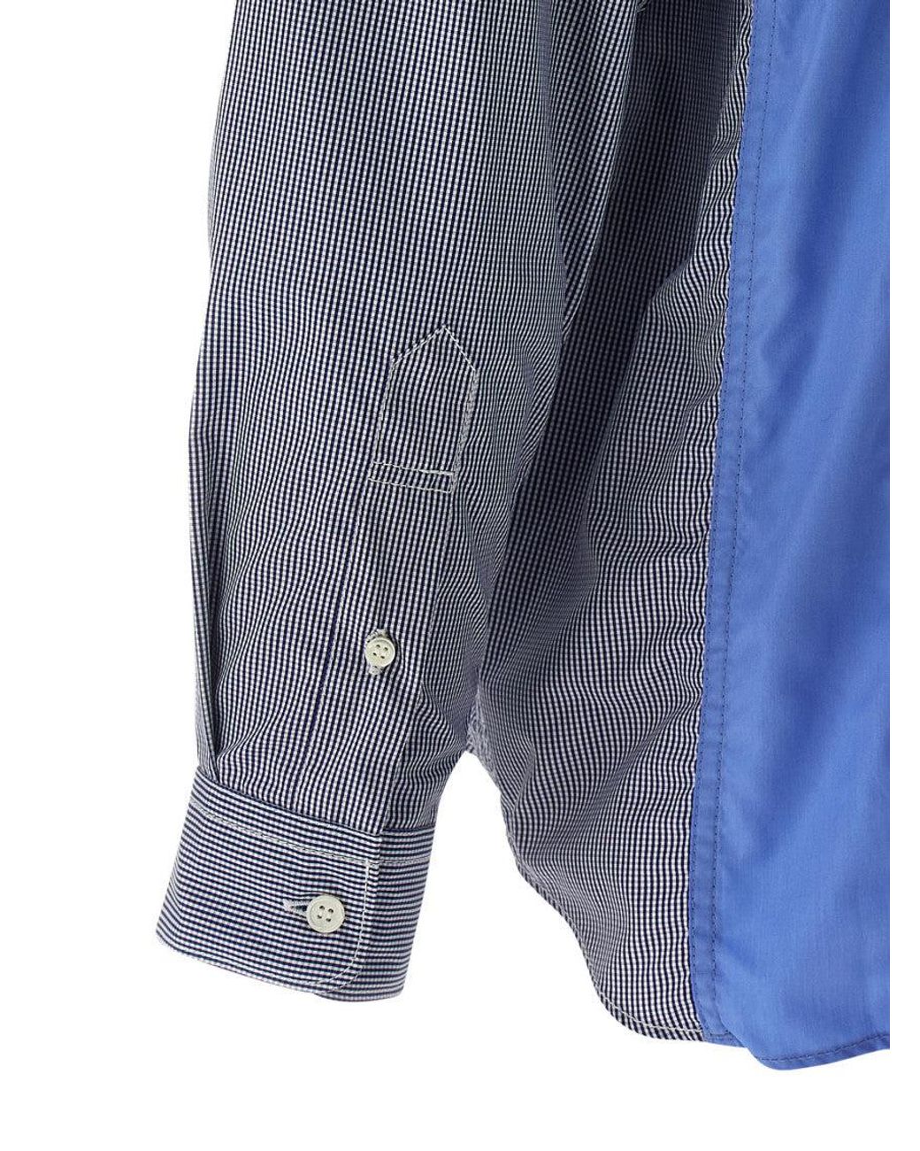 Comme des Garçons Blue Patchwork Shirt for men