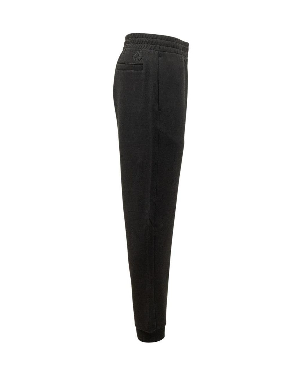 Moncler Black Regular Joggers Pants for men