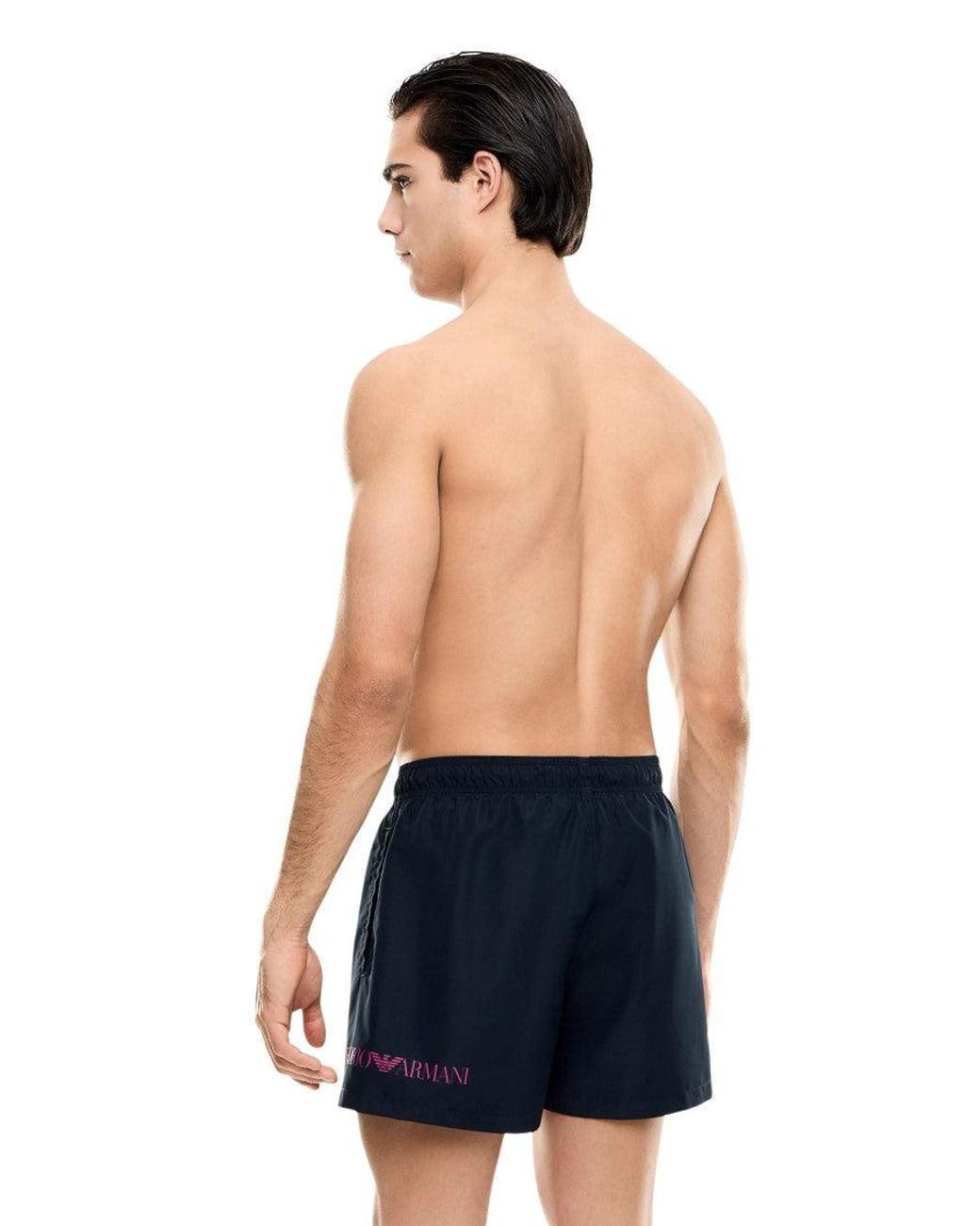 EA7 Blue Regular Swim Shorts for men