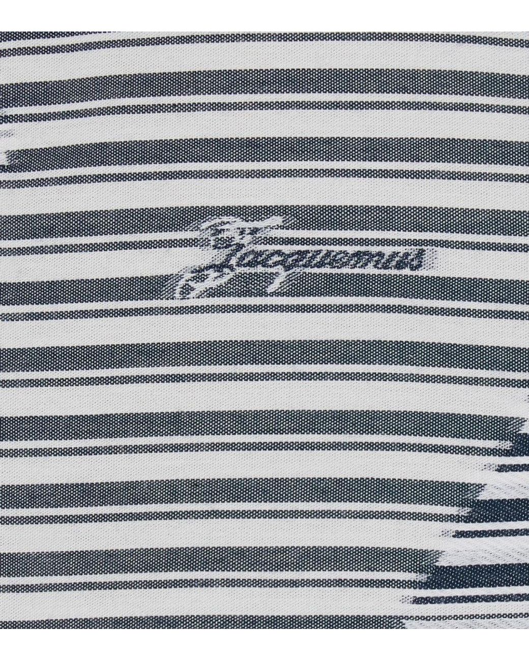 Jacquemus Blue Relaxed Stripes Shirt for men