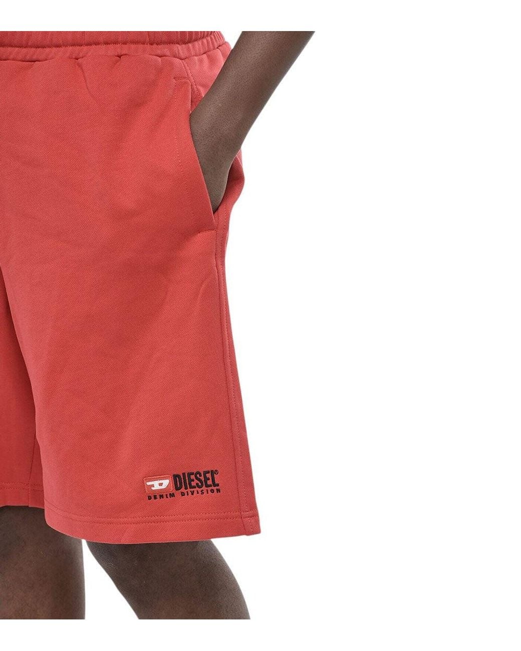 DIESEL Red Drawstring Shorts for men