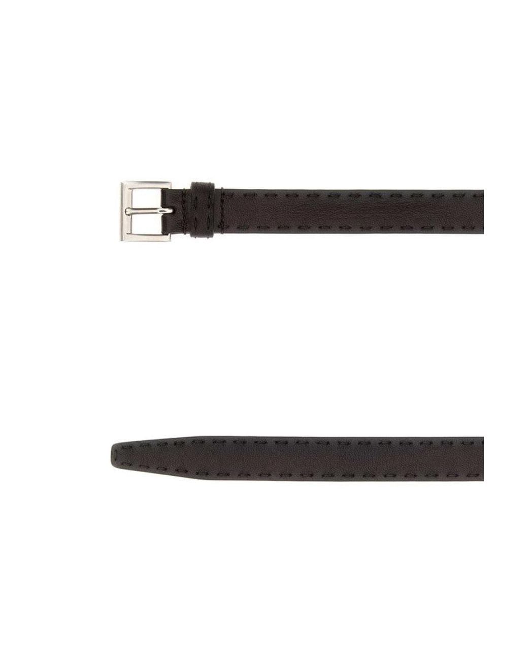 Prada White Logo Buckle Belt for men