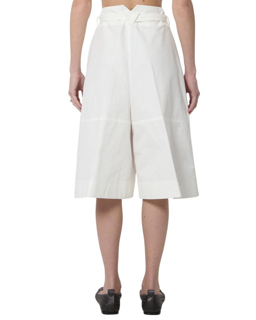 Bottega Veneta White Solid Shorts