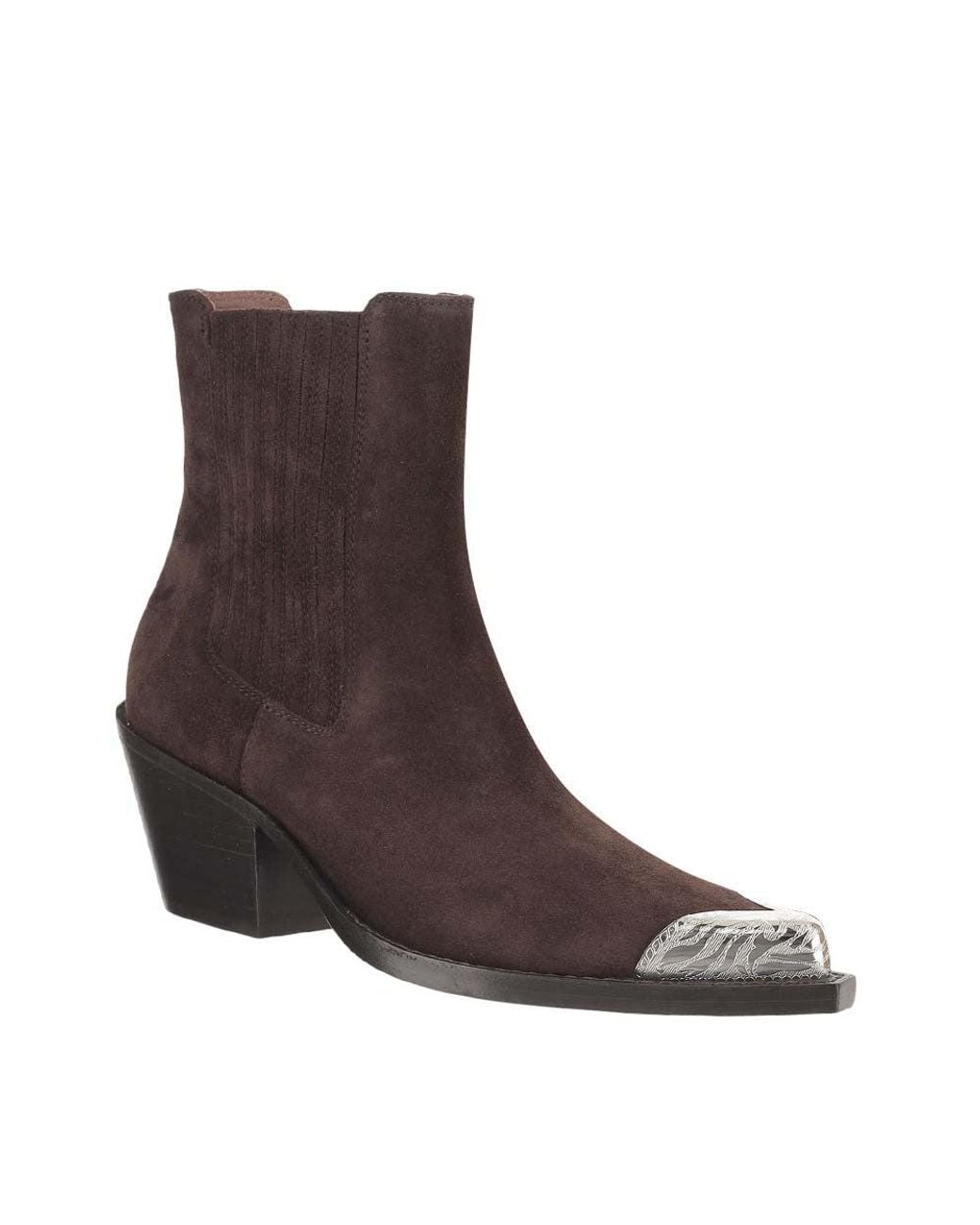 Paris Texas Brown Dark Slip-On Suede Boots