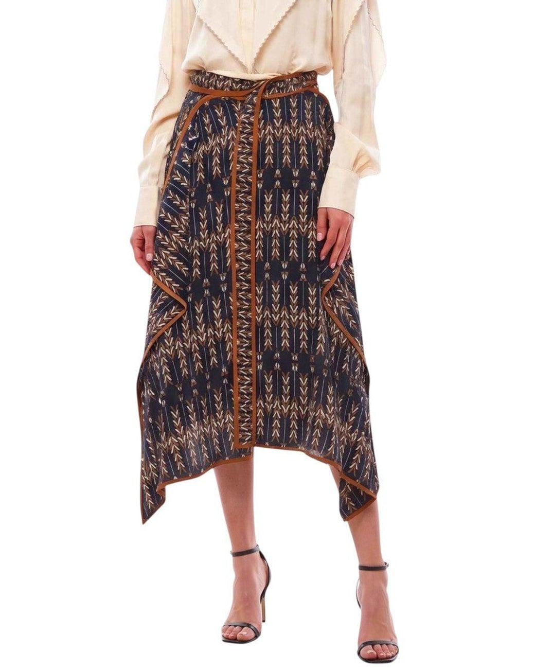 Stella McCartney Multicolor Geometric Midi Skirt