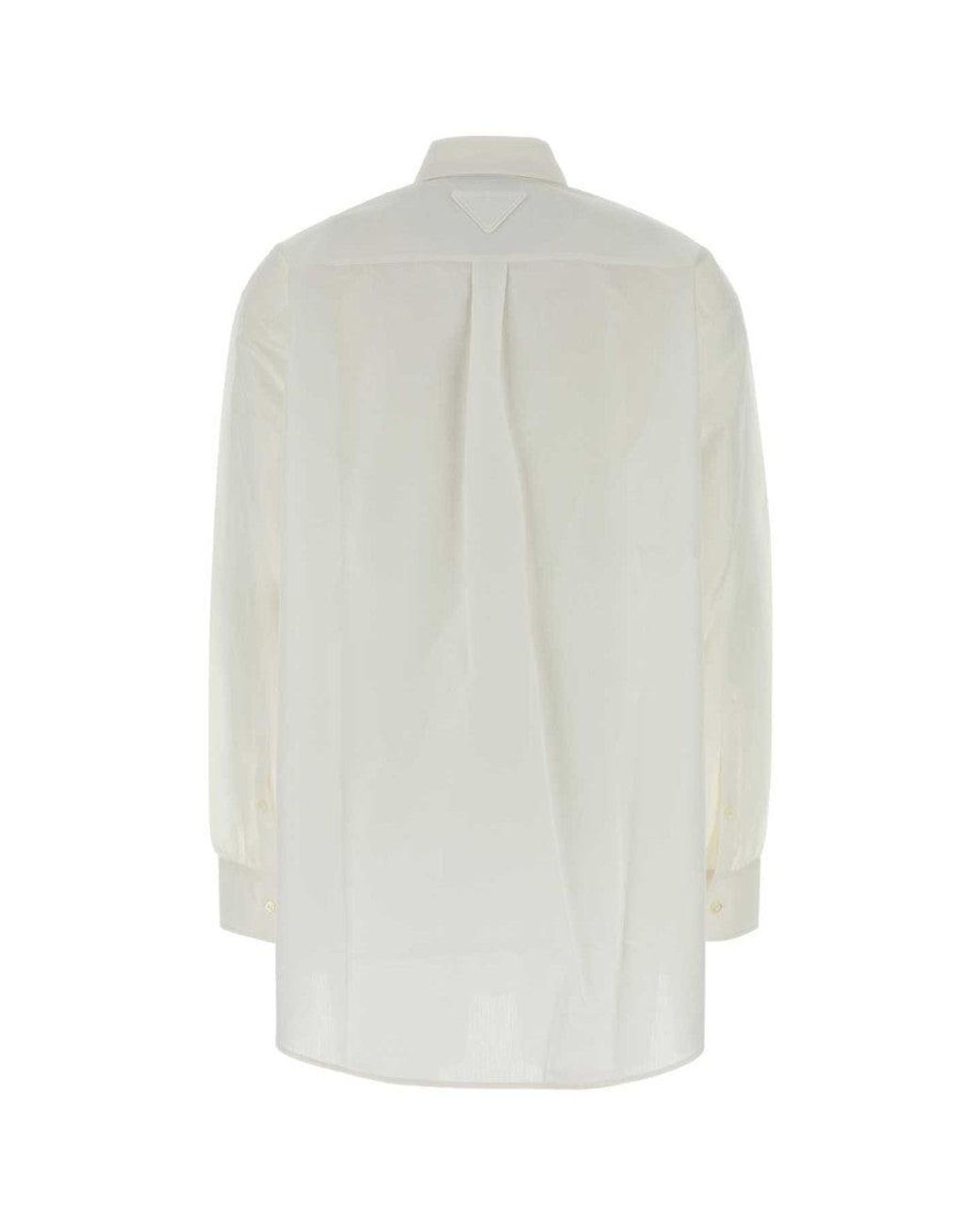 Prada White Relaxed Solid Shirt