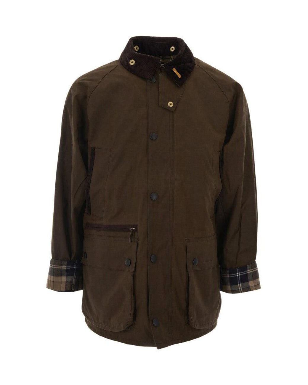 Barbour Brown Solid Shirt Collar Jacket for men