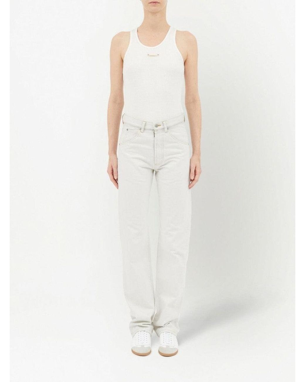 Maison Margiela White Straight Leg Jeans