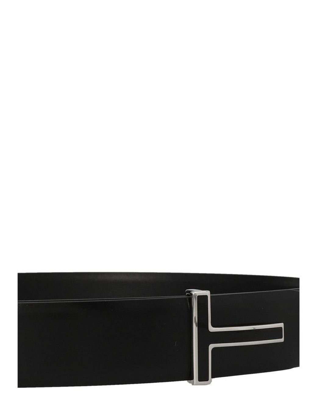 Tom Ford Black 'T' Buckle Belt for men