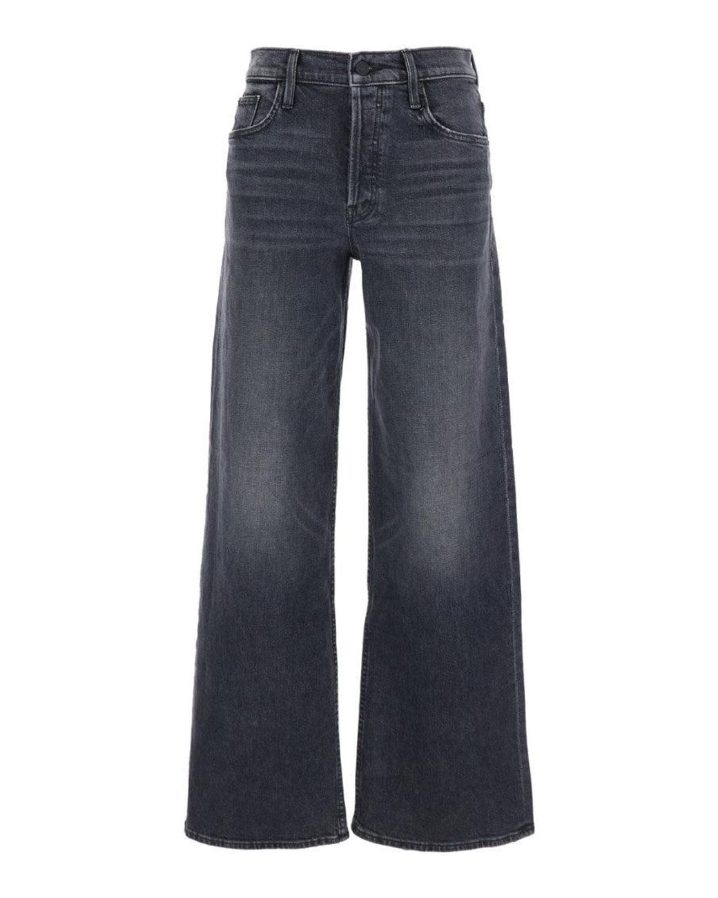 Mother Blue Flared High Rise Jeans
