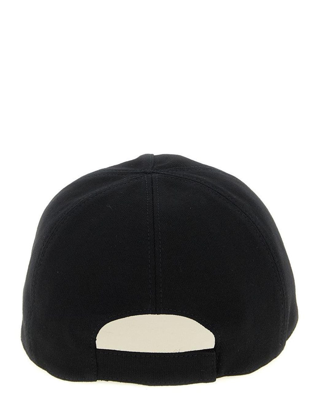 Rick Owens Black Logo Solid Baseball Cap