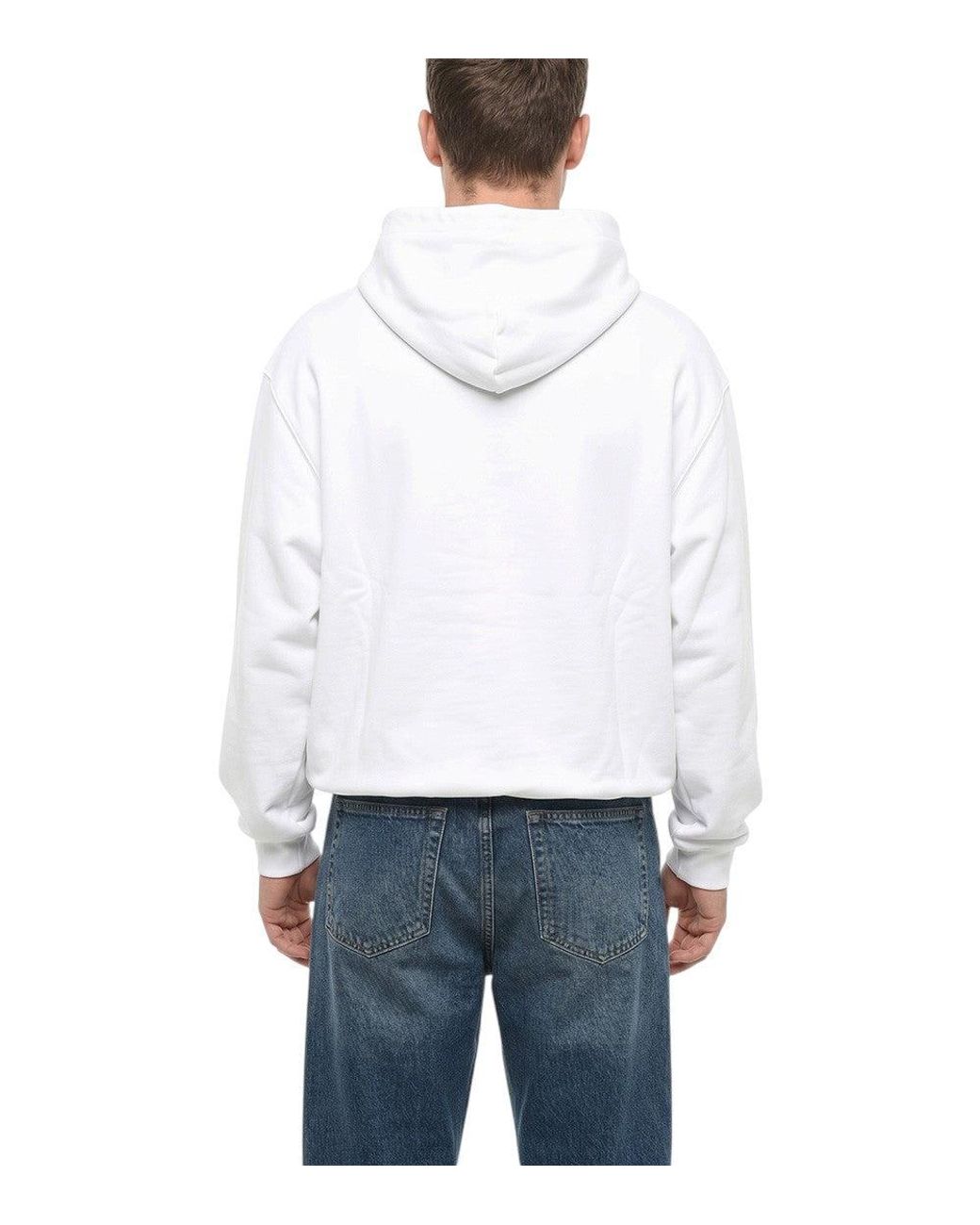 Casablanca White Regular Logo Hoodie for men
