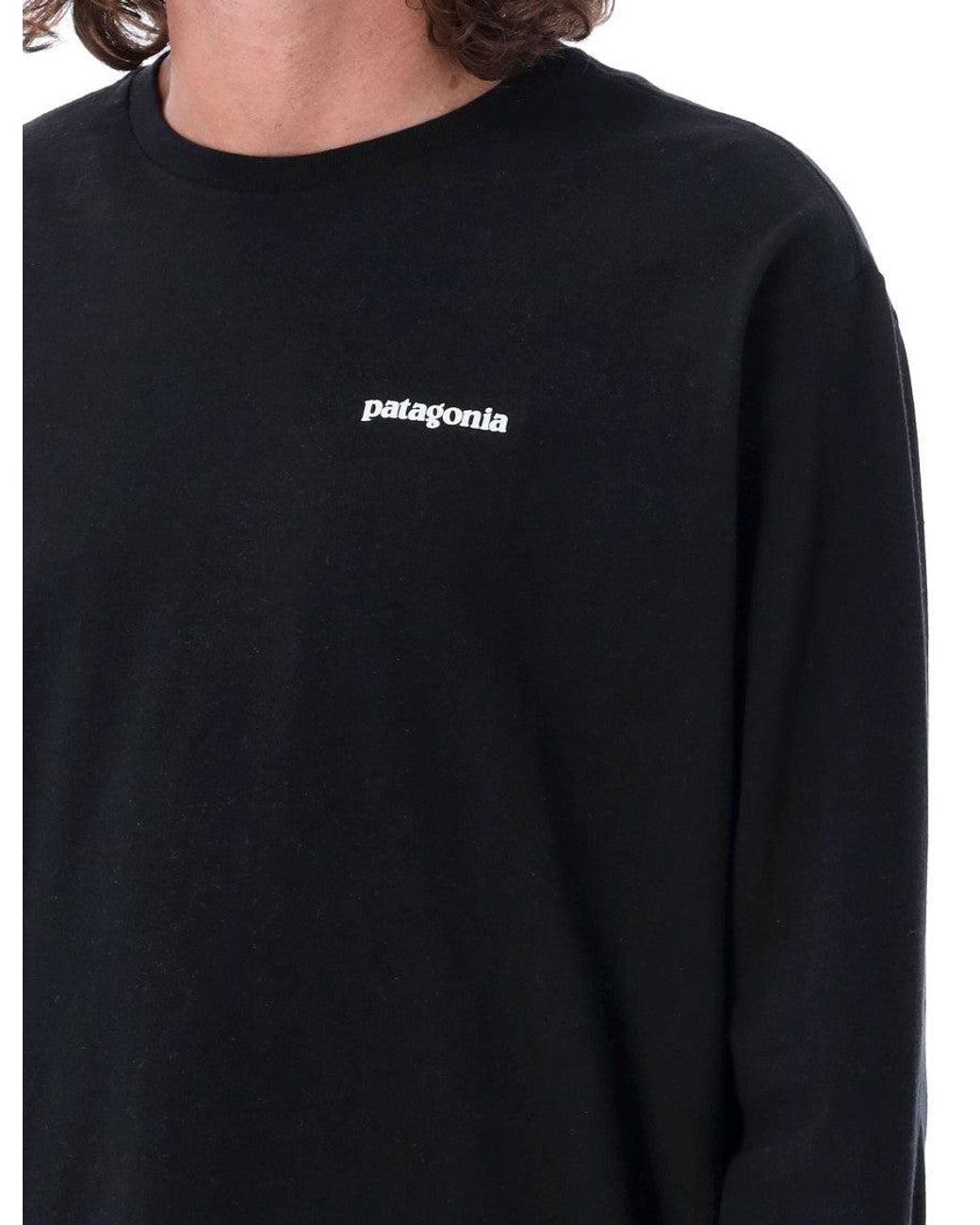 Patagonia Blue Embroidered Logo T-Shirt for men