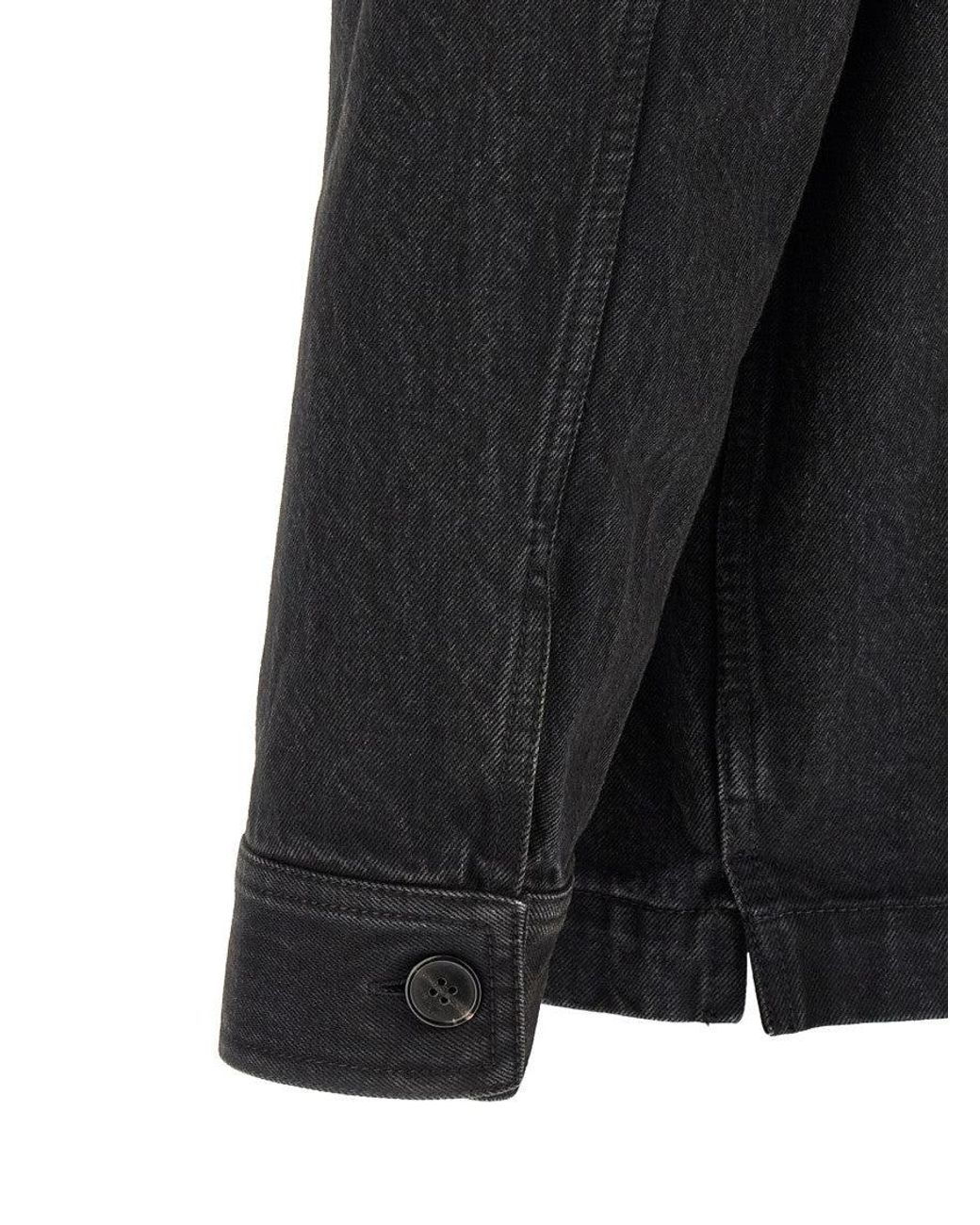 Saint Laurent Black 'Cassandre' Overshirt for men