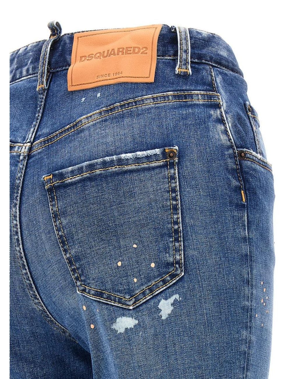 DSquared² Blue Skinny High Rise Jeans