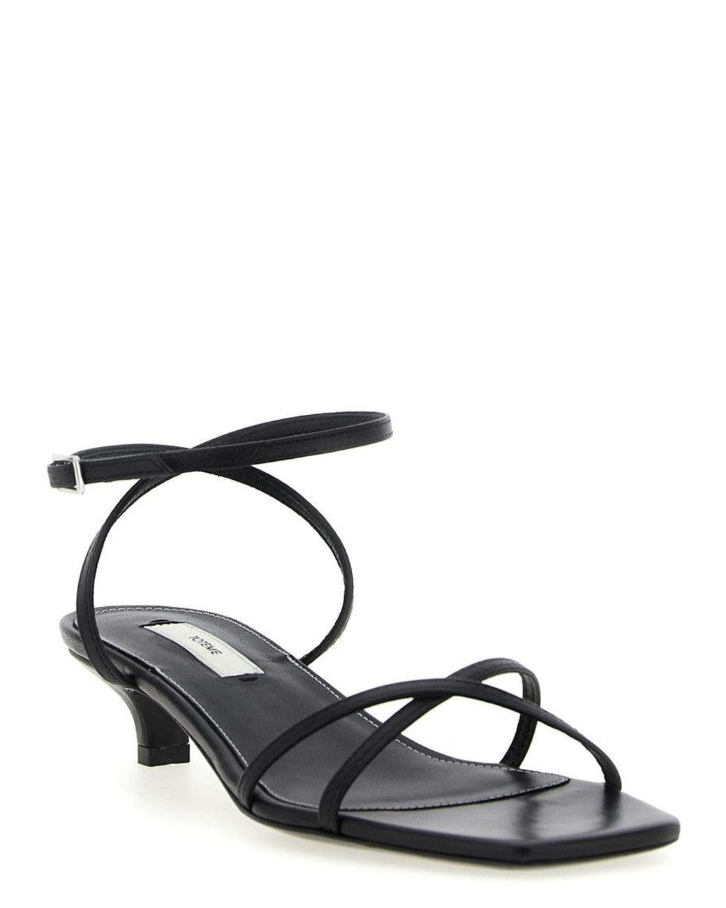Totême  White Leather Crossover Sandals