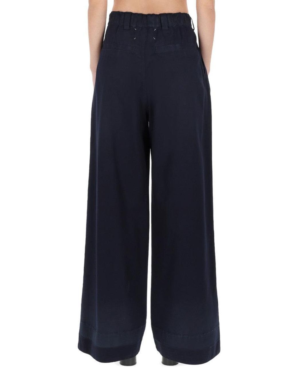 Maison Margiela Blue Flared High Rise Jeans