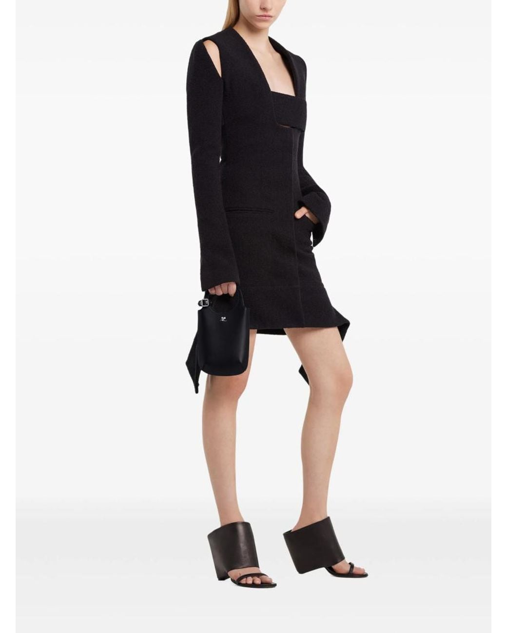 Courreges Black Slim Holy Crossbody Bag