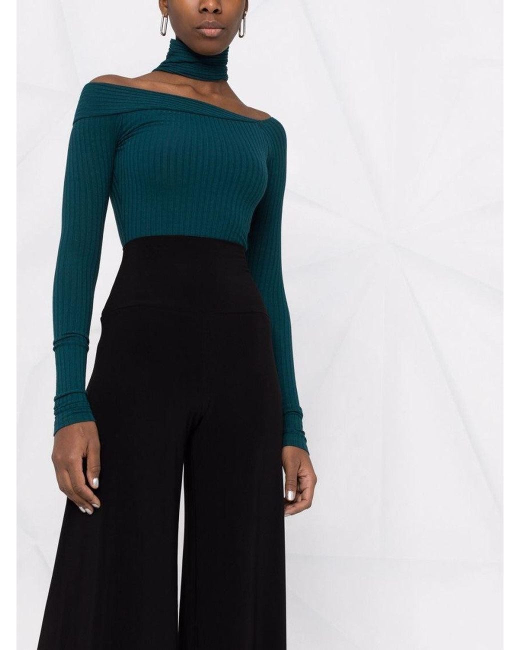 Norma Kamali Black Wide Leg Pant