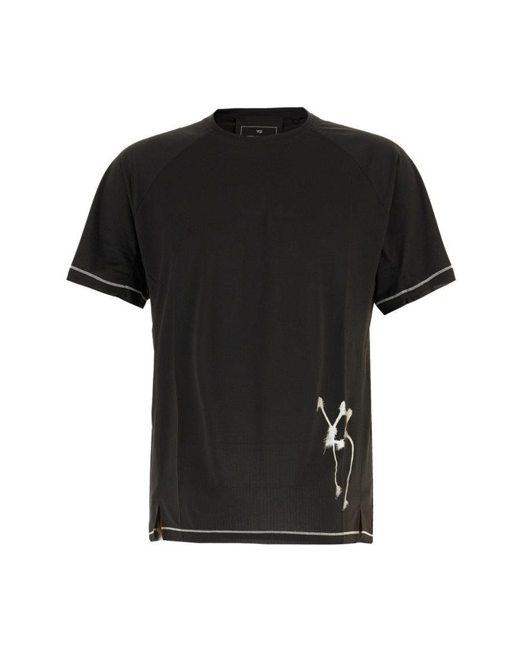Y-3 Black Crew Neck T-Shirt for men