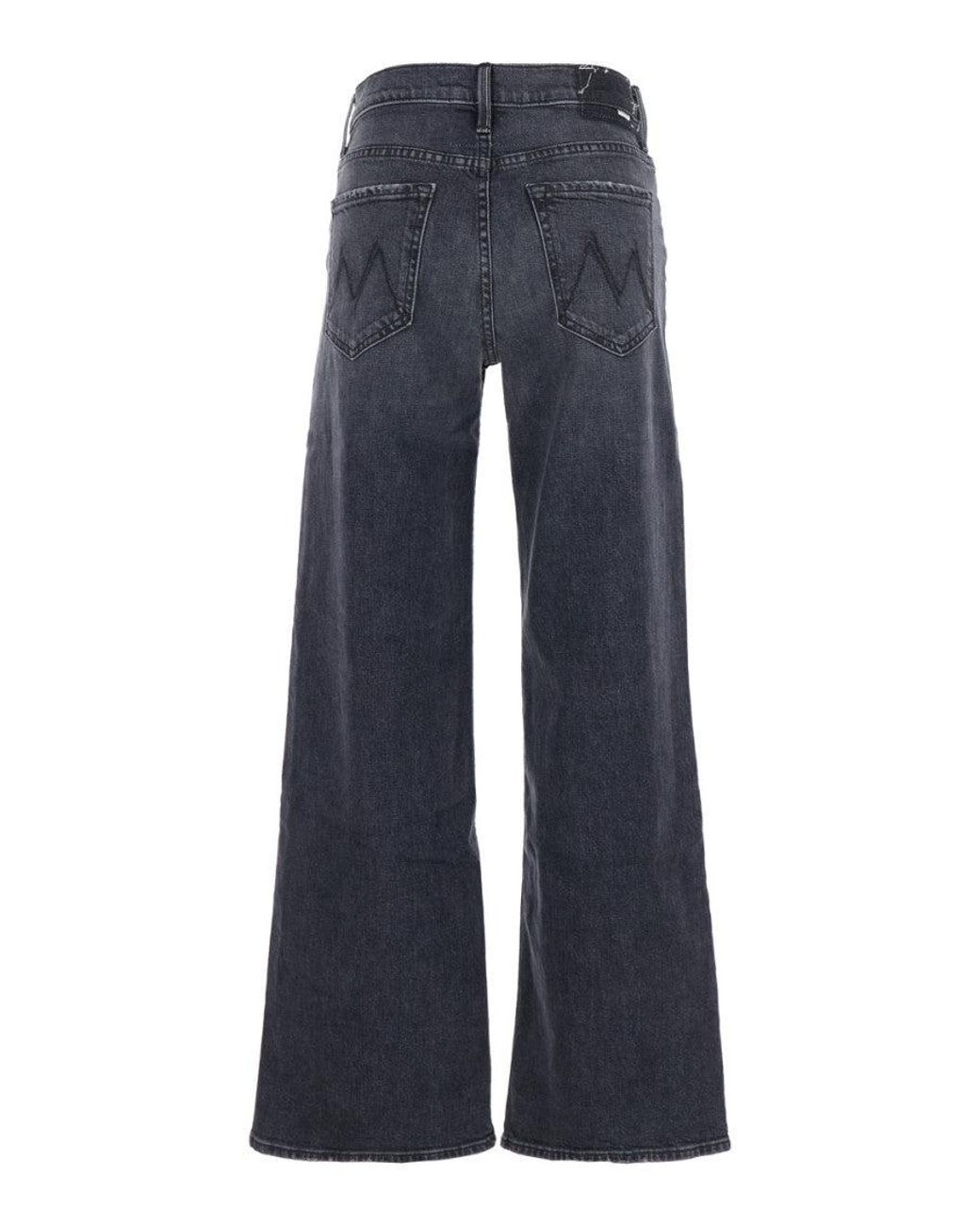 Mother Blue Flared High Rise Jeans