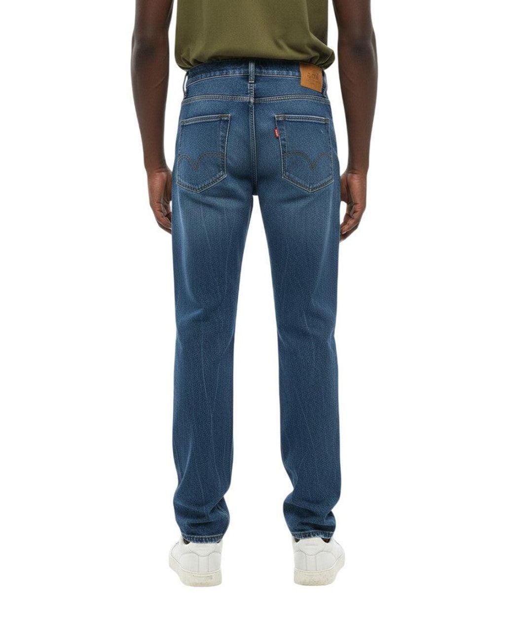 AMI Blue Regular Mid Rise Jeans for men