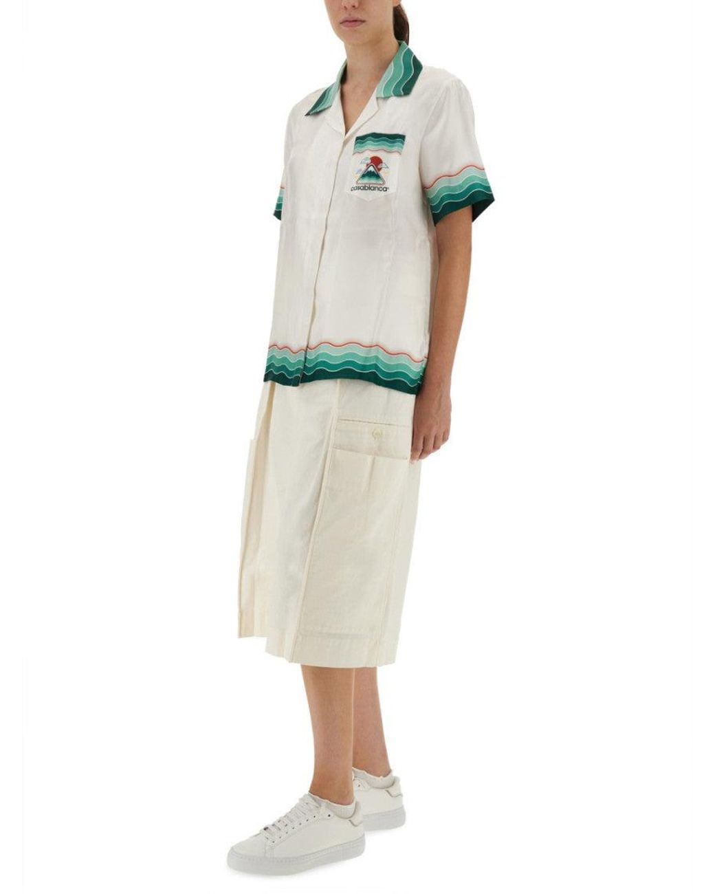 Casablanca Green Regular Printed Shirt
