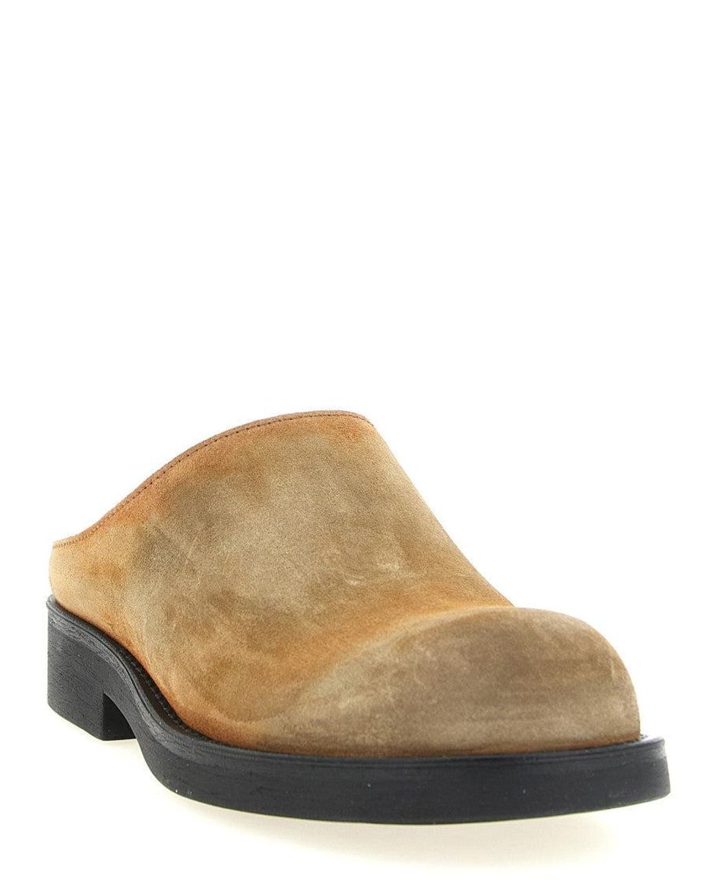 MM6 by Maison Margiela Brown Suede Mules for men