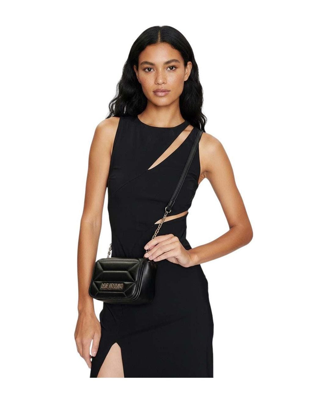 Love Moschino Black Logo Mini Crossbody Bag