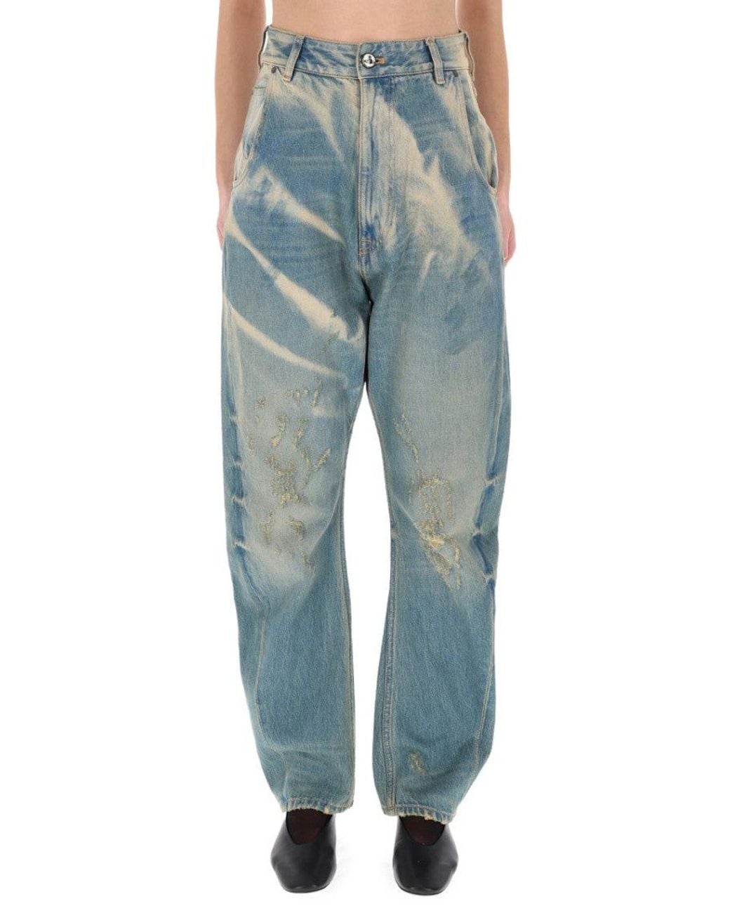 Vivienne Westwood Blue Denim Tapered High Rise Jeans