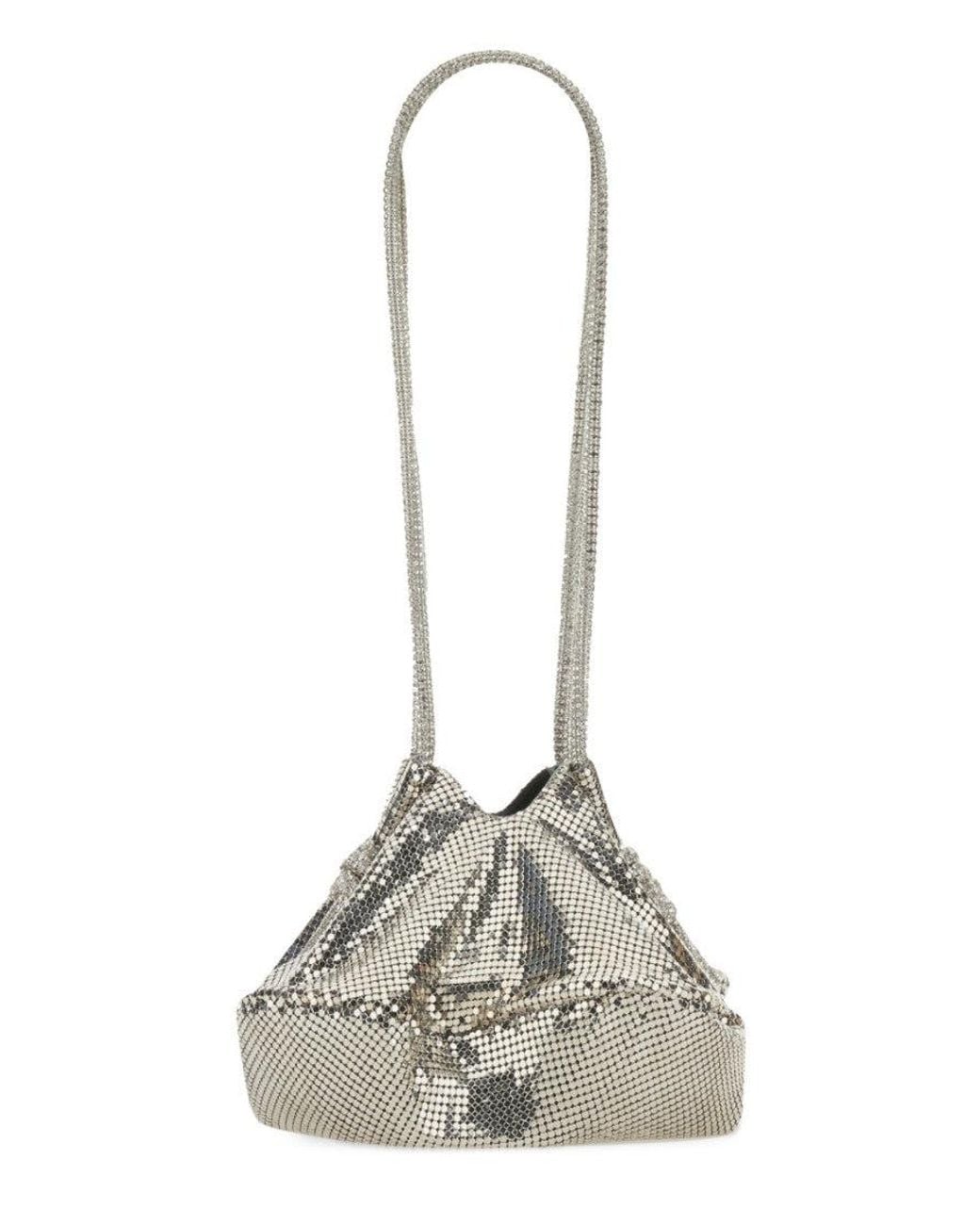 Kara White Ufo Chainmail Shoulder Bag