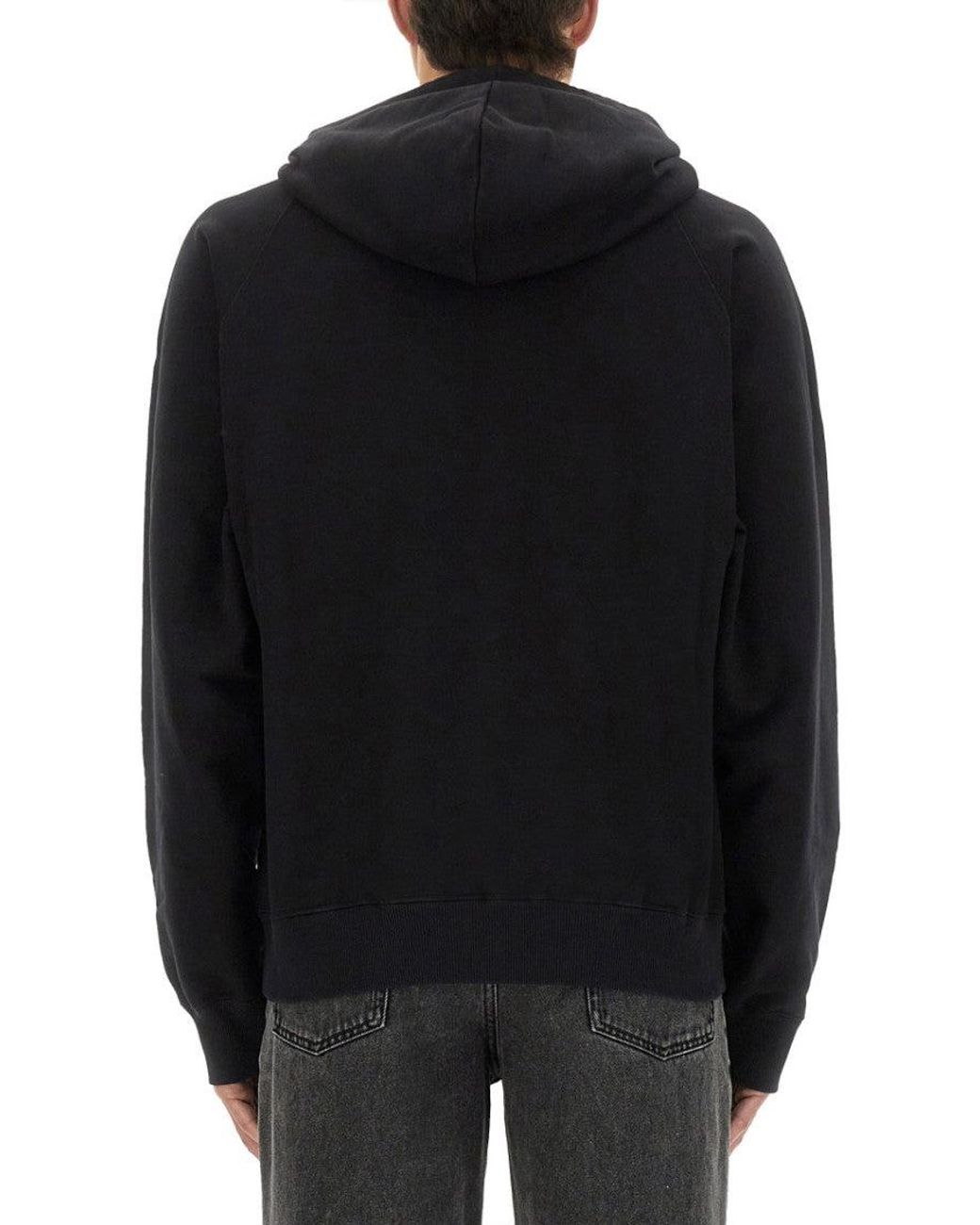 McQueen Black Regular Logo Hoodie for men