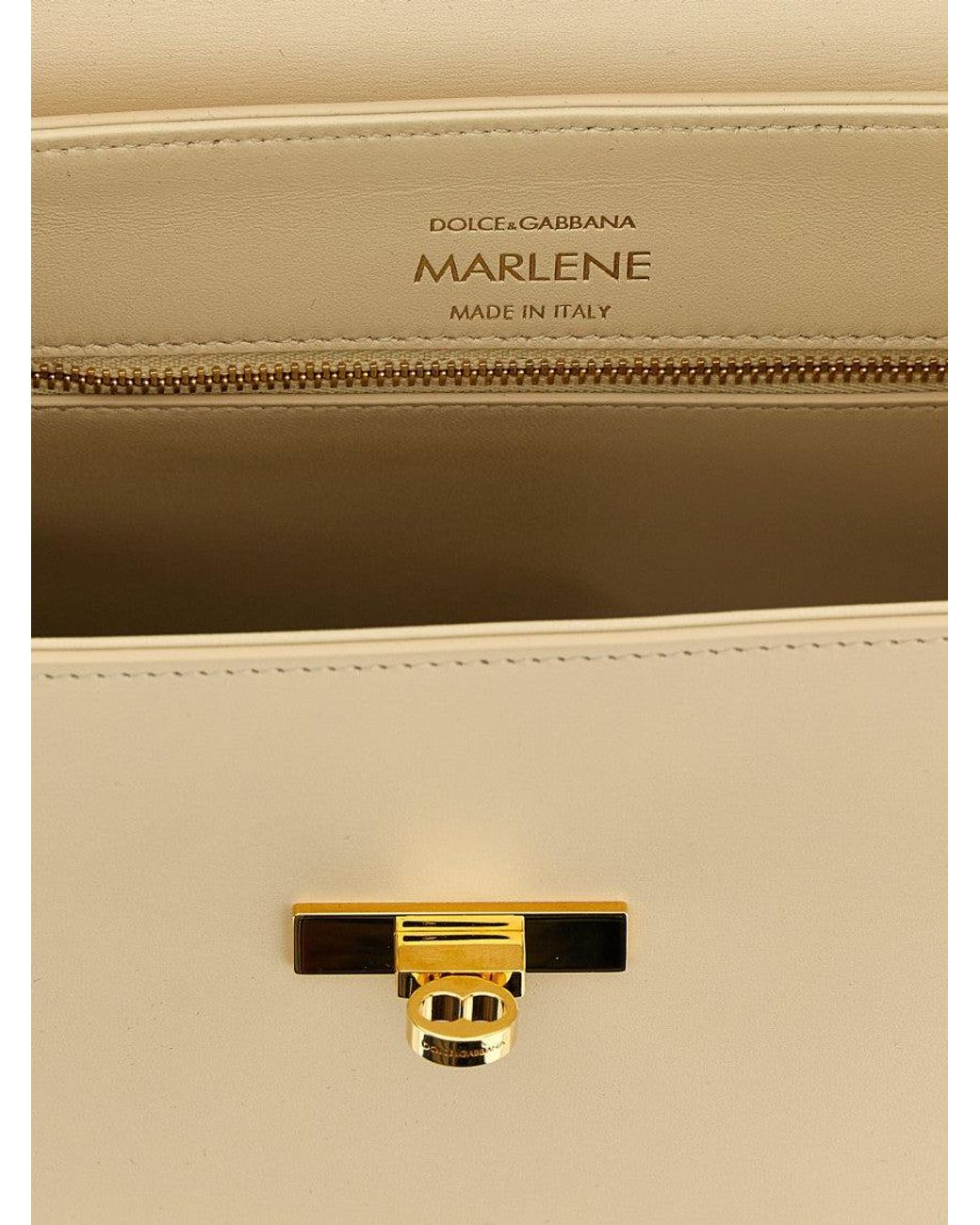 Dolce & Gabbana Natural Off Marlene Small Satchel