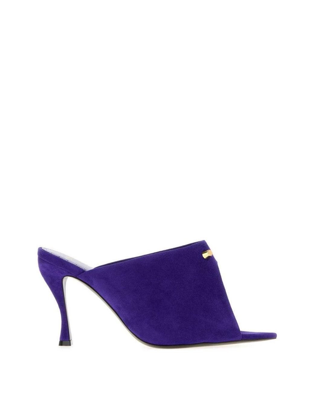 Balenciaga Purple Suede Midnight City Heels