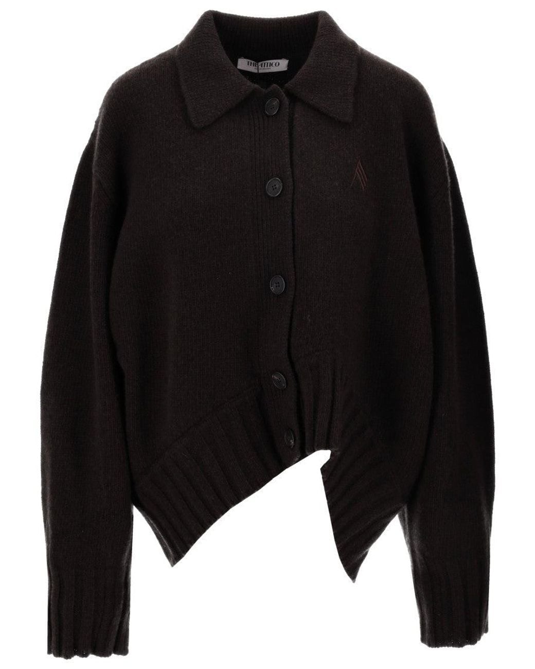 The Attico Black Wool Cardigan