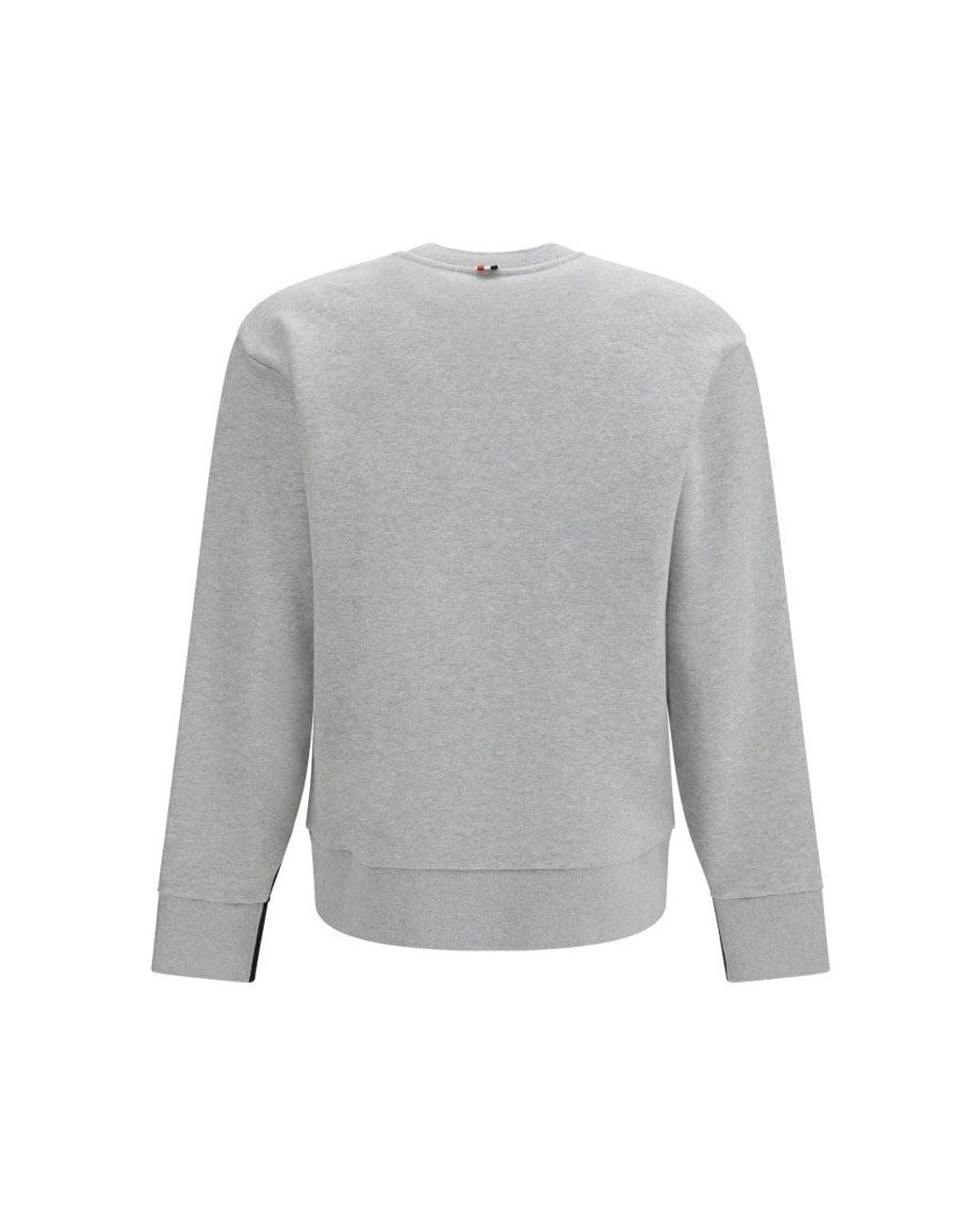 Thom Browne Black Dark Color Block Sweatshirt for men