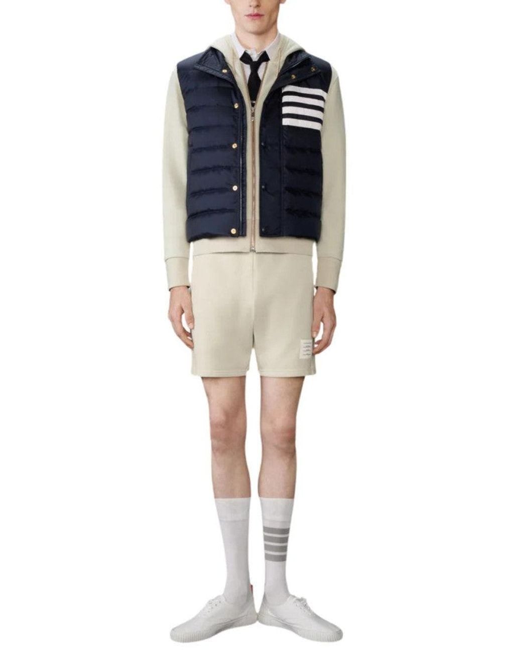 Thom Browne Natural Hood Sweatshirt for men