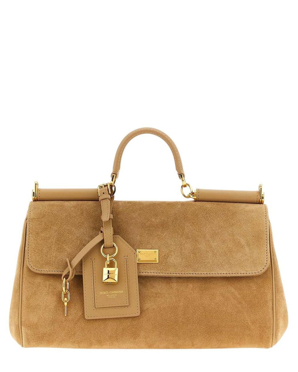 Dolce & Gabbana Brown My Sicily Medium Satchel