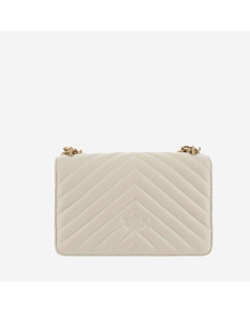 Pinko Natural Quilted Nappa Leather Mini Bag