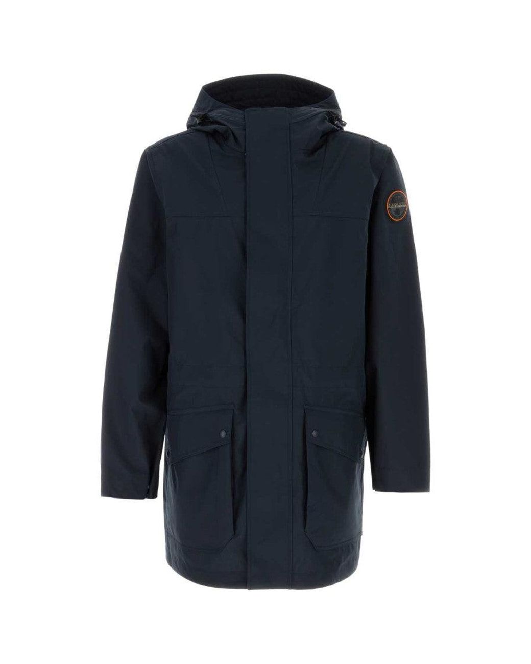 Napapijri Blue Marine Hooded Jacket for men
