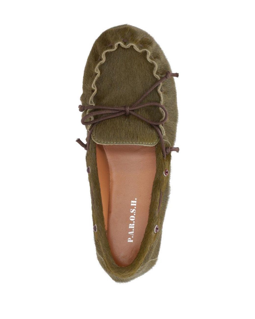 P.A.R.O.S.H. Green Lace-Up Loafers