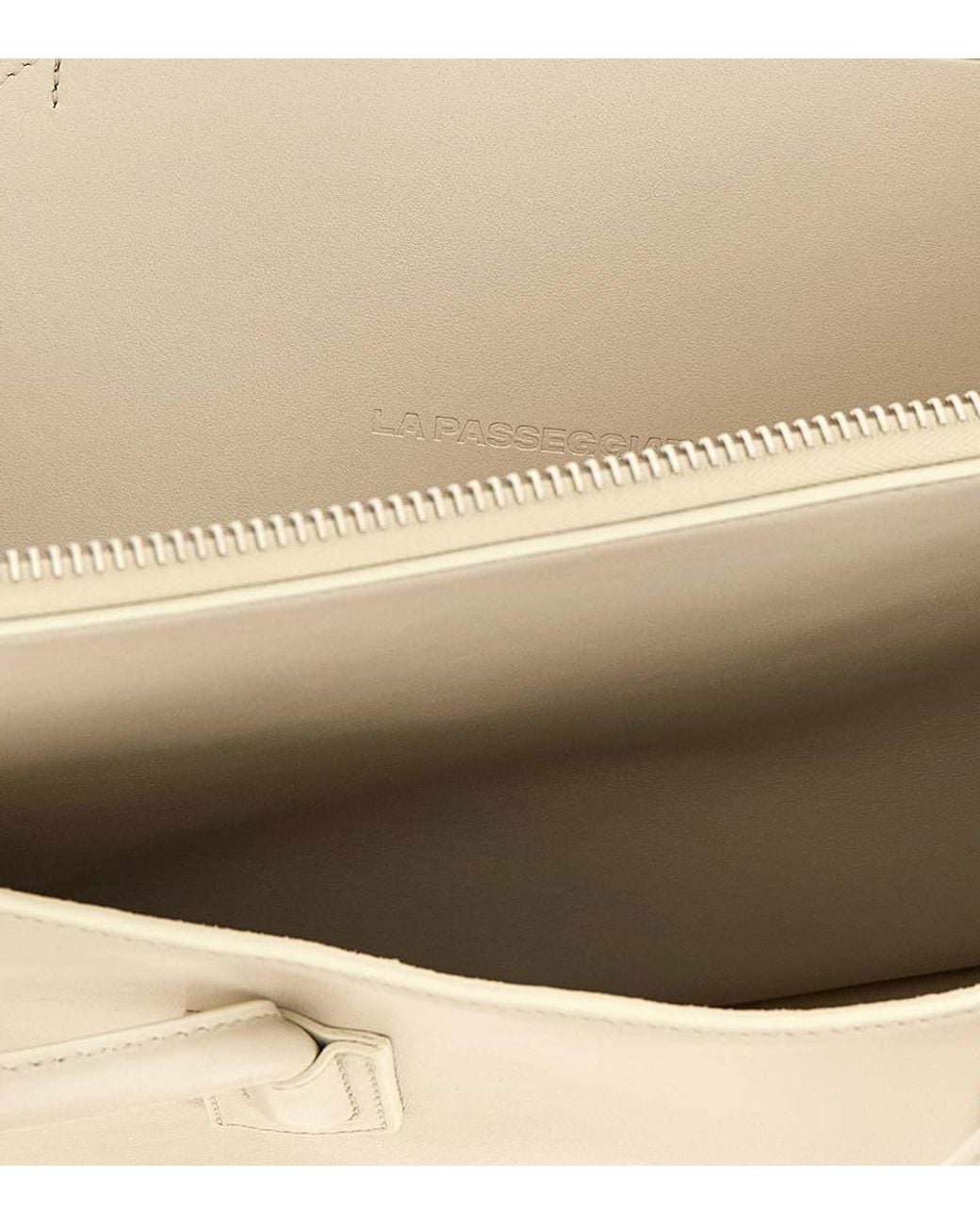 The Attico Natural La Passeggiata Medium Shoulder Bag