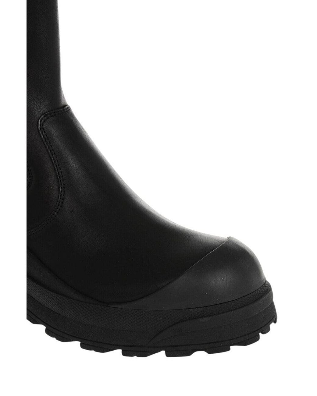 DSquared² Black Leather Chelsea Boots for men